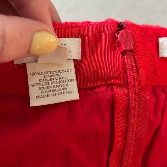 J Crew red eyelet no 2 pencil skirt - Picture 8 of 10